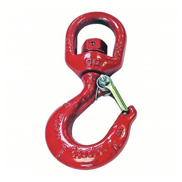 Red Lifting Hook with Swivel Head
