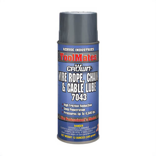 Crown® By Aervoe® 7043 Wire Rope/Chain/Cable Lubricant