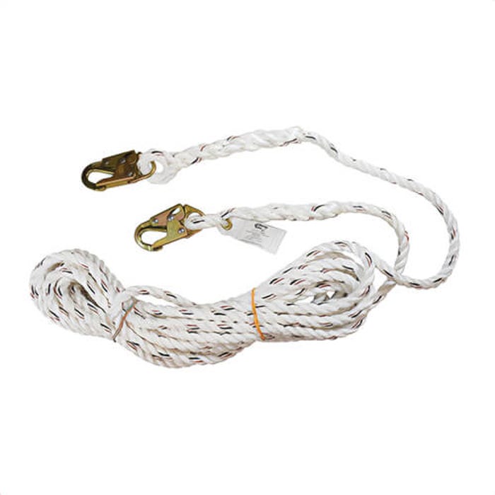 50' Life Line Rope - with Snap and Hook End
