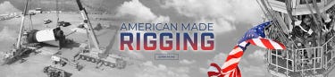 american made rigging banner with flag